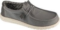 Hey Dude Wally Stretch Canvas Mannen Grijs Sneakers Maat 41