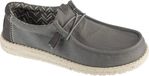 Hey Dude Wally Stretch Canvas Mannen Grijs Sneakers Maat 41