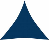 vidaXL Zonnescherm Driehoekig 4x5x5m Oxford Stof Blauw Waterdicht UV-bescherming Inclusief Bevestigingsmateriaal