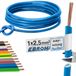 Aderleiding Bedradingsleiding - Enkele Draad Flexibel - PVC Kabel - H07V-K 2,5 mm² - Kleur: Lichtblauw - 20 m