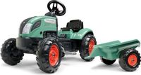 Falk Tret tractor, remorque de ferme, avec remorque, adapté aux enfants à partir de 2 ans, produit en France, plastique recyclé à 50% minimum