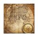 Homemania Wereldkaart voor woonkamer, slaapkamer, meerkleurig, 60 x 3 x 60 cm, HM20KNV60 x 60 – 166, polyester, hout