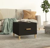 Maison Exclusive - Table basse, noir, 50x50x40 cm, panneau de particules