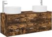 vidaXL Badkamermeubelset 3 st Gerookt eiken 49,5 x 44,5 x 65,5 cm