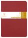 Clairefontaine 733072C Collectie Age Bag - Pak met 2 Geniete Schriften Duo Rood - A4 21x29-7 cm - 96 Pagina’s Gelijnd met Kantlijn - Wit Papier 90 g - Omslag Glanskarton met Lederkorrel