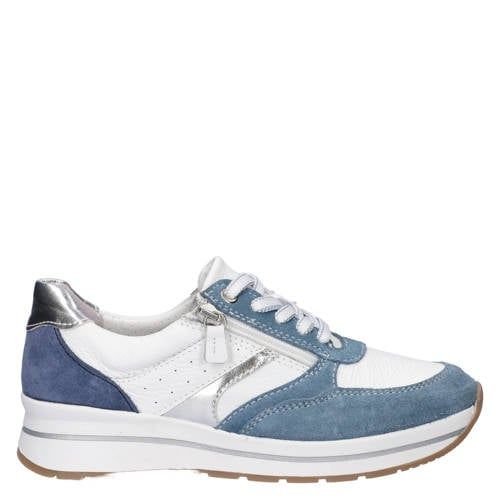 Nelson Flex leren sneakers blauw/wit