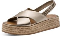 Tamaris - Dames - Plateau sandalen - Metallic - Maat 41