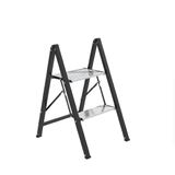Amig Opvouwbare Kruk 2 Treden Zwart 66x48x40 cm
