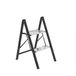 Amig Opvouwbare Kruk 2 Treden Zwart 66x48x40 cm