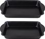 Chef Traiteur Ovenschaal - 2x - rechthoek - 5 Liter - 41 x 25 x 5 cm - met anti-kleef laag