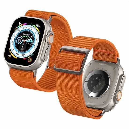 Spigen Fit Lite Ultra Watchband - Apple Watch 42/44/45/49mm - Orange
