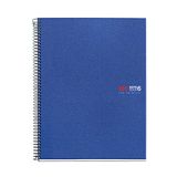 Miquelrius Notitieboek A4 The Original, 6 gekleurde strepen, ondoorzichtige polypropyleen omslag, afmetingen 210 x 297 mm, 4 boringen, 150 vellen à 70 g/m², dwars gelinieerd 7 mm, blauw