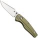 QSP Knife Reptile QS165-B1 Satin 14C28N, Aluminium Vert, couteau de poche