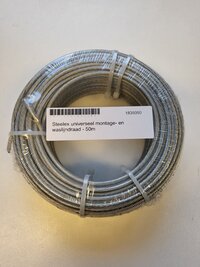 Green Tools Steelex waslijndraad met metaalkern - 50 m - geel