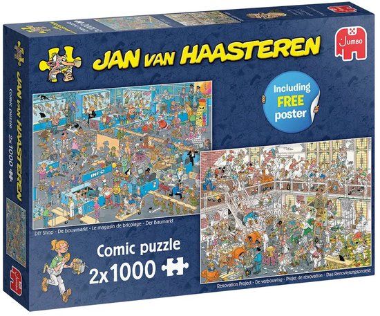 Jan van Haasteren De Verbouwing & De Bouwmarkt - 2x1000 stukjes puzzel