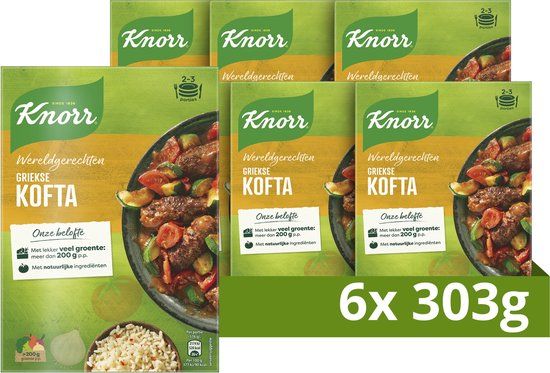 Knorr Wereldgerechten Maaltijdpakket Griekse Kofta - 6 x 303g