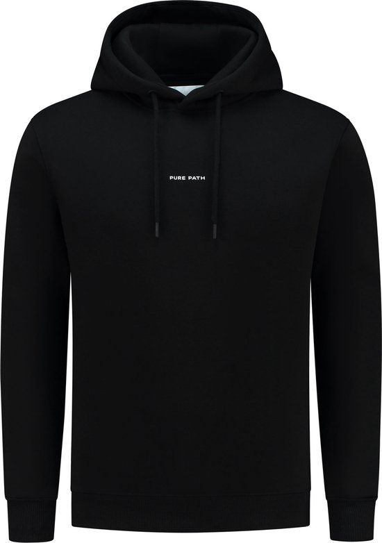 PURE PATH Pure Logo Hoodie - Men's Sweater - Black - Size S