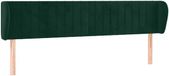 vidaXL Hoofdbord met randen 163x23x78/88 cm fluweel donkergroen