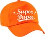 Bellatio Decorations Super papa vaderdag cadeau pet - baseball cap - oranje