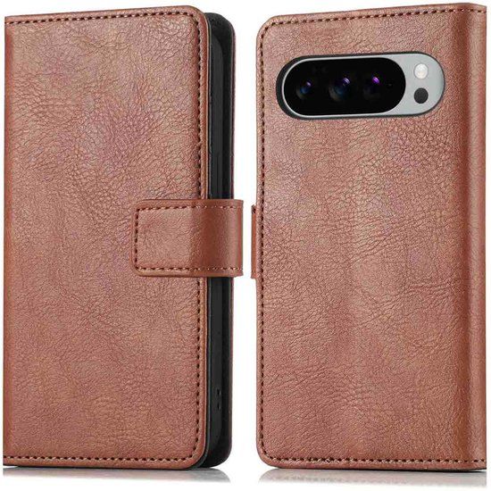 imoshion Hoesje - Geschikt voor Google Pixel 10 / Google Pixel 10 Pro - Luxe Bookcase - Bruin