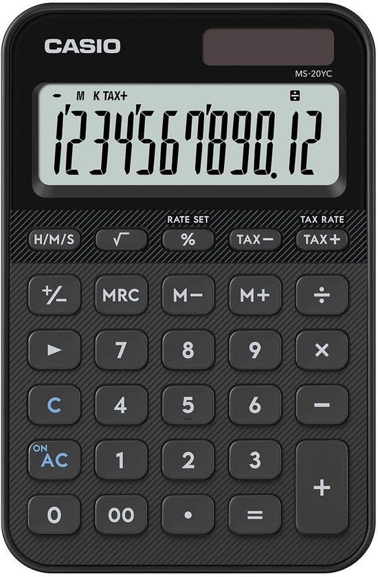 Casio MS-20YC Bureaurekenmachine Zwart