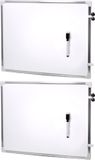 Concorde Magnetisch whiteboard - 2x stuks - met marker met wisser - 80 x 60 cm
