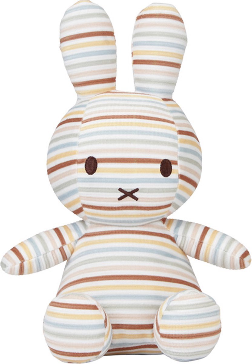 Clementoni x Little Dutch - Vintage Sunny Stripes - Knuffel all over print 35 cm