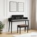 vidaXL Bureau Zwart eiken 110 x 36 x 19,5 cm Houtcomposiet