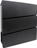 Merkloos Relaxdays Brievenbus met slot - 37,5x35,5x10,5 cm - zwart