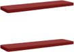 vidaXL - 2-delige - Coussin de banquette - VUGHT - 2 - pièces - 100% - Polyester - Vin rouge