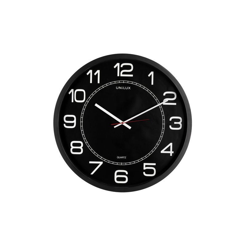 Unilux Wandklok mega ø57 5cm zwart