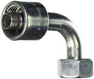 Gates Fluid Power 7100-19955-5 Slangfitting, 10G18FDLORX90 Mega krimp Din 24 Deg Cone Met O Ring, Light Series 90 Deg Swept Elbow, Vrouwelijk