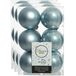 Decoris boules de Noël - 36x pc - bleu clair - D6 cm - plastique - mat/brillant - décoration de Noël