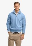 Superdry Essential Logo Half Brushed Zip Hoodie Heren Endless Sky Blue 3XL