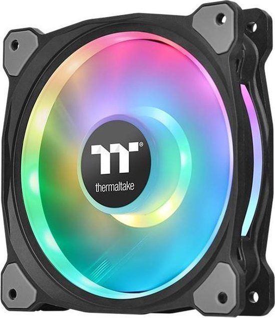 Thermaltake Riing Duo 12 RGB Premium Edition Computer behuizing Ventilator 12 cm Zwart (3 stuks)