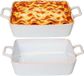Excellent Houseware Plat - 2x - Gris clair - Rectangulaire - Terre cuite espagnole - 29 x 18 x 6 cm - 2 L