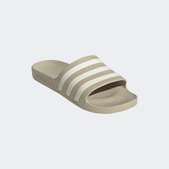 Adidas Sportswear Adilette Aqua Badslippers - Unisex - Khaki Three / Off White / Off White