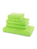 frottana Parelhanddoekset, 2 gastendoekjes 30 x 50 cm & 2 handdoeken 50 x 100 cm & 1 douchedoek 67 x 140 cm gemaakt van 100% katoen, wilde limoen