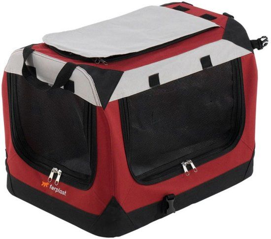 Ferplast Holiday Hondenbench - L - Zwart/Rood
