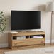 Maison Exclusive - Meuble TV pour téléviseur LED, fabriqué en panneau de particules avec une finition chêne Artisan