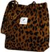 CHAOTEMAI Sac fourre-tout Grand sac d'épaule Sac en velours côtelé Sac de plage Sac en velours côtelé Sac bandoulière Sac cabas Sac fourre-tout Sac à provisions Sac à main Sac cabas pour le travail Shopping École (Imprimé léopard)