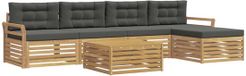 vidaXL Ensemble de canapé d'extérieur 6 pièces Polyester blanc et anthracite