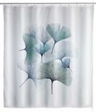 WENKO Douchegordijn wit met bloemen / extra anti schimmel coating / douche gordijn