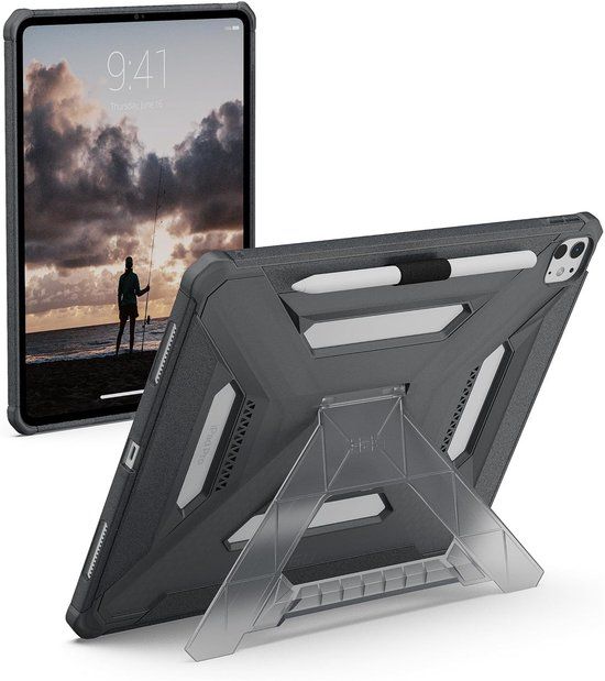 Urban Armor Gear UAG Scout Plus Backcover met stand voor de Apple iPad Pro 13 (2025) M5 / (2024) M4 - Ash