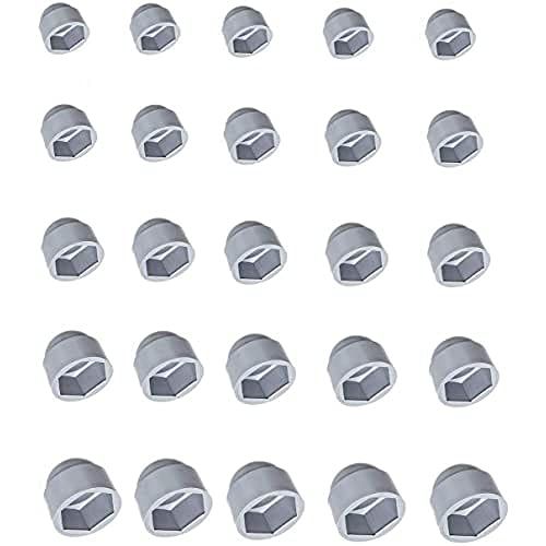 cyclingcolors 5 x beschermkappen M5 tot M30 GRIJS HUTMOUTTEREN Zeskantschroeven Afdekkappen voor Schroef Cape AUTO Meubels Afdekking Mutter (M6 / Hex 10mm)