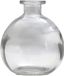 Chaks Vase à fleurs/vase bouteille - Verre transparent - 12 x 14 cm
