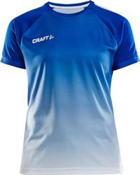 Craft Pro Control Fade Shirt Korte Mouw Dames - Royal - XL