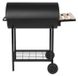 Red deco houtskoolbarbecue 38x33.5cm met trolley kentucky