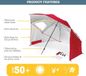 Merkloos SportBrella Parasol voor strand en tuin