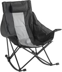 VEVOR Chaise berçante, Chaise de jardin pliable avec fonction inclinable et porte-gobelet, Capacité de charge 102 kg, Chaise de camping entièrement rembourrée pour terrasse, jardin, porche, jardin, 1030 x 920 x 950 mm